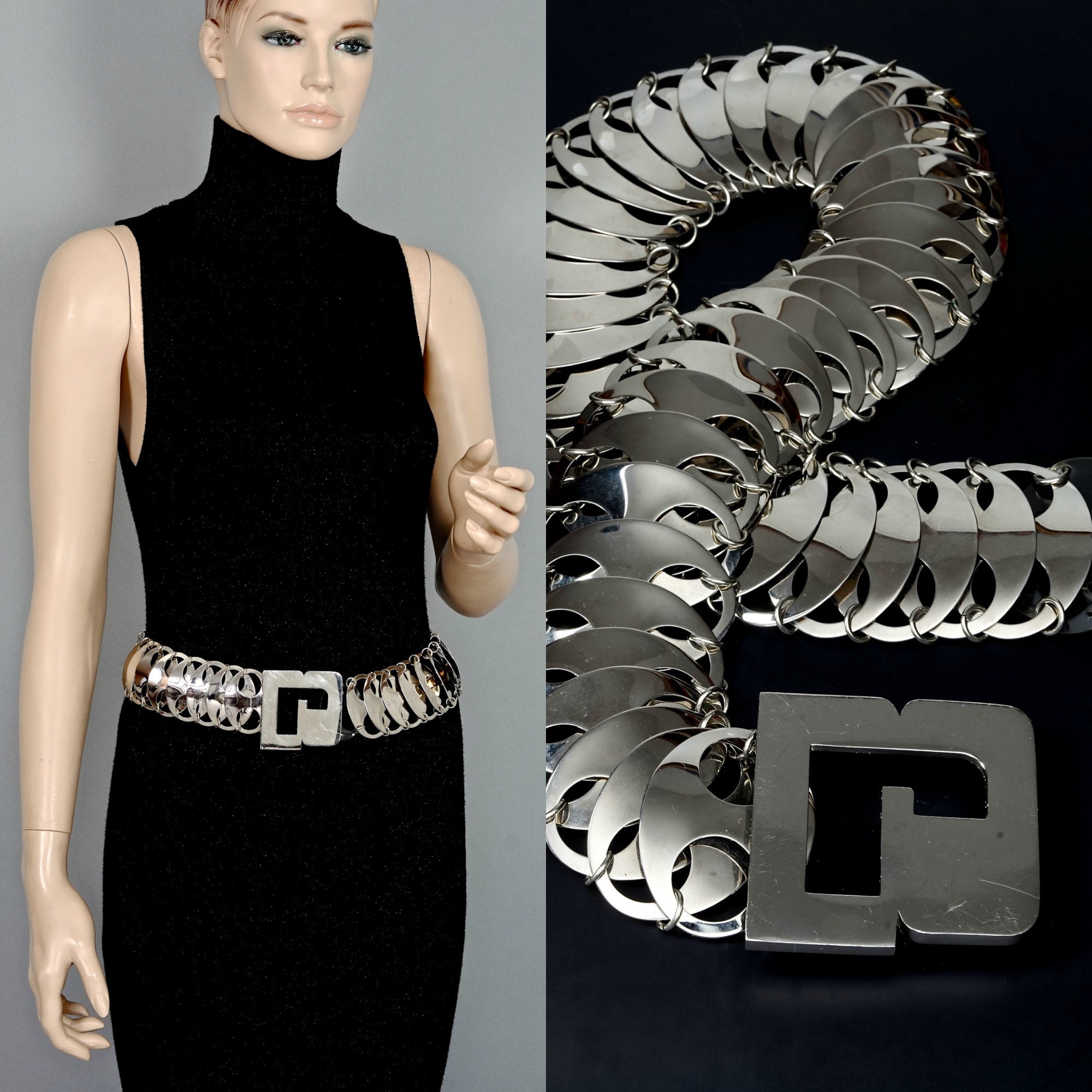 ベルト Rabanne Disco-Inspired Gold Belt Rabanne H&M Buckle-Detail Chain Waist Belt Gold - FW23 - US