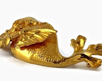 Vintage 1985 CHRISTOPHER ROSS Sculpture Fish Belt Buckle - Etsy display picture 3