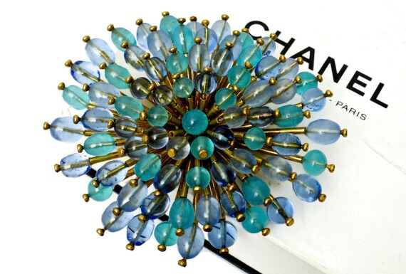 Vintage Massive CHANEL Gripoix Starburst Sputnik Brooch - Etsy UK