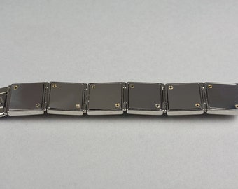 専用 CELINE セリーヌ two tone bracelet Vintage CELINE PARIS Planet Two Tone Link Bracelet - Etsy