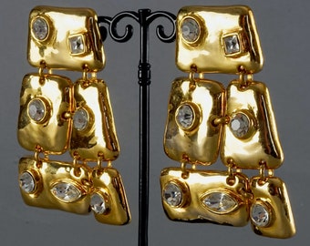 Vintage MASSIVE CHRISTIAN LACROIX Geometric Link Rhinestone