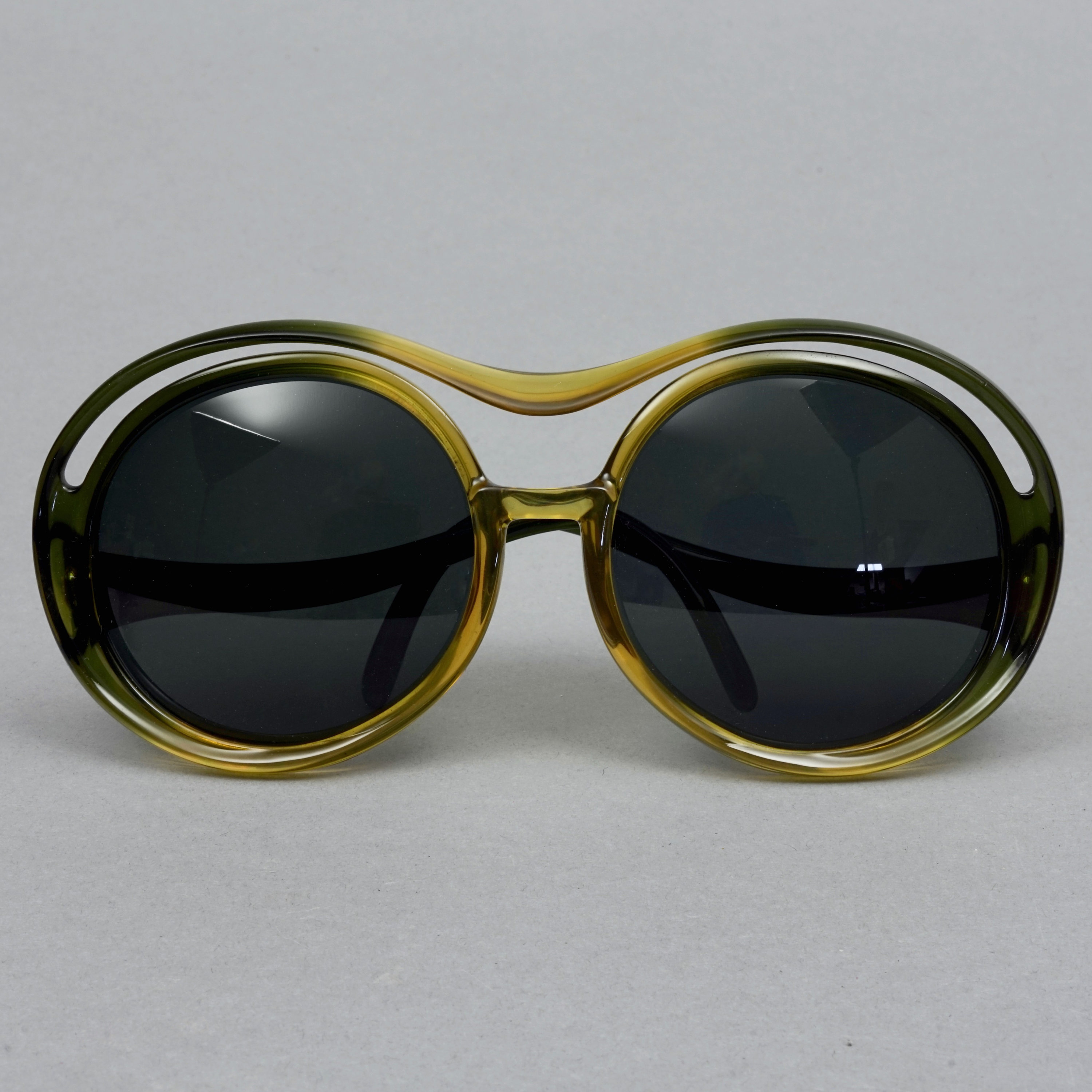 Vintage CHRISTIAN DIOR Oversized Space Age Green Sunglasses Etsy