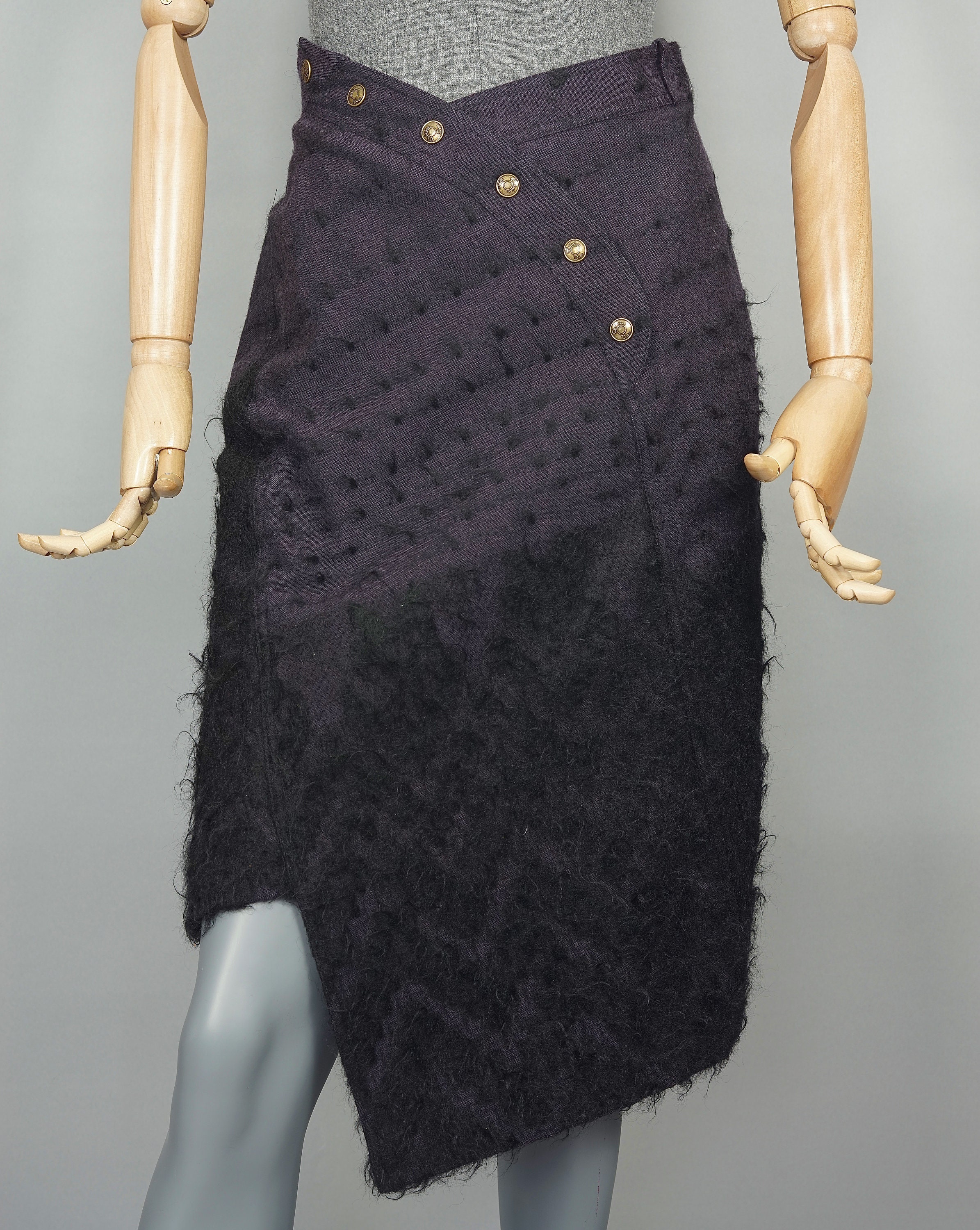 Vintage CHRISTIAN DIOR by John GALLIANO Asymmetric Mohair Wool