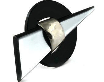 Vintage Massive FABRICE PARIS Modernist Geometric Brooch