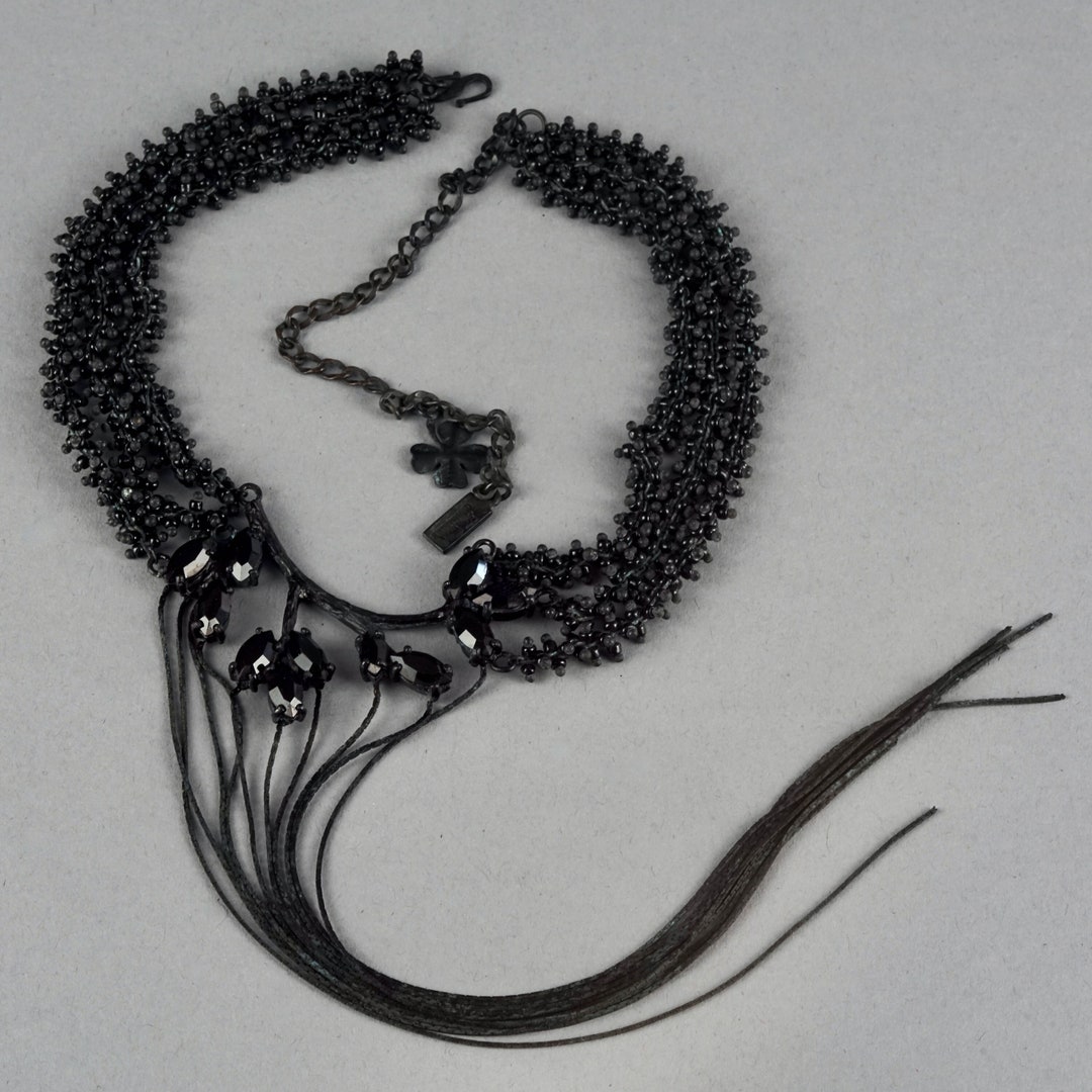 【Jean Paul GAULTIER】archive glass chain Vintage JEAN PAUL GAULTIER by Robert Goossens Gothic Jewelled