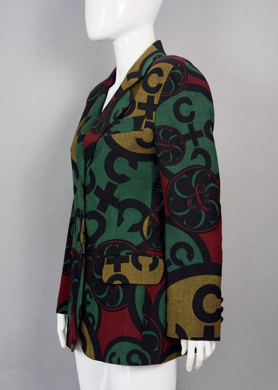 ジャケット Moschino 'Texture' print jacket Moschino logo-print bomber-jacket | Brown | FARFETCH