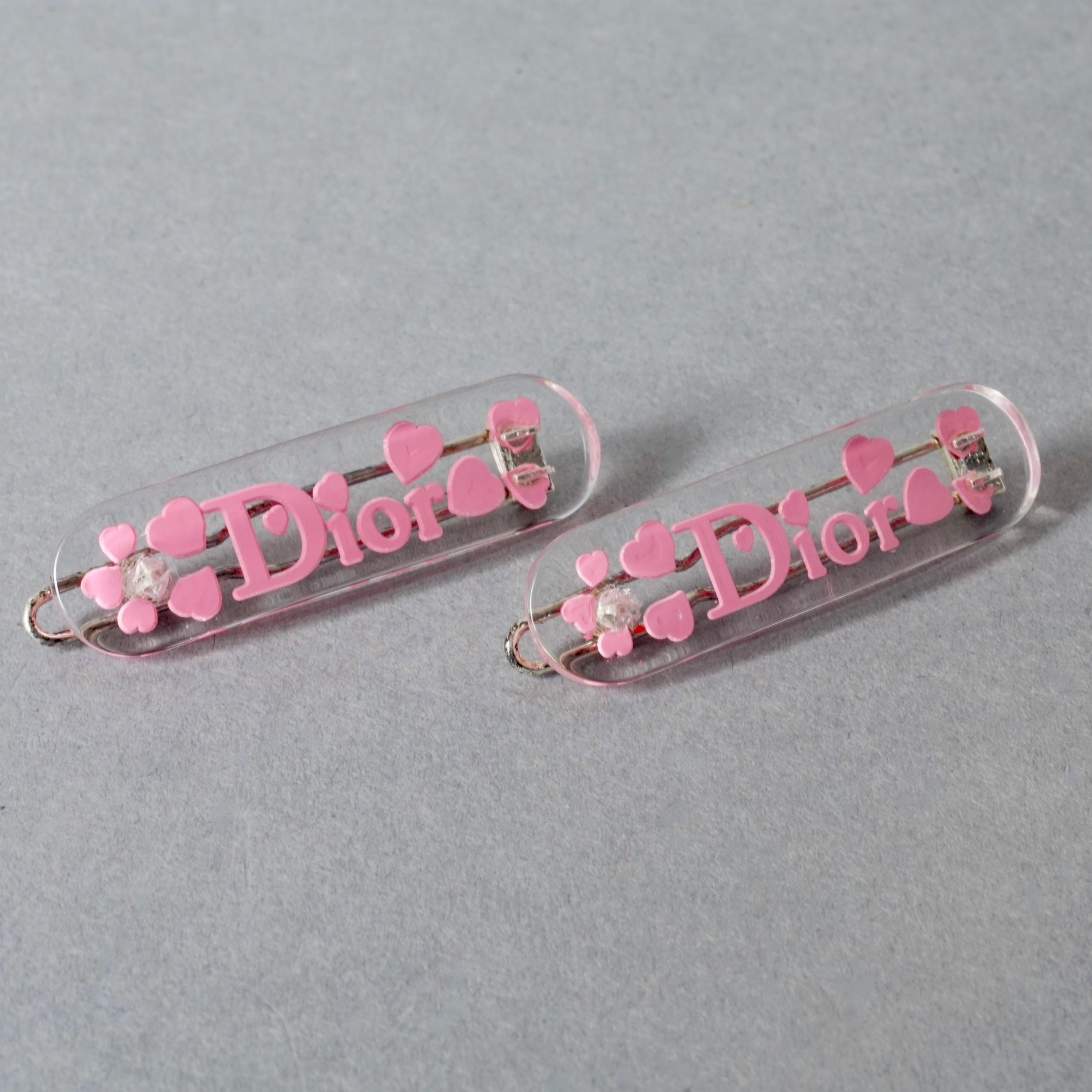 Dior Pink Logo Resin Hair Clips Set Unboxing Dior: Freebies and Must-Have Hair Clips | TikTok main image 4
