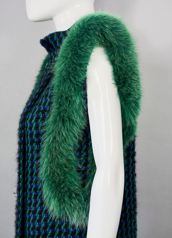 Vintage 1970s PIERRE CARDIN Mod Knitted Fur Vest … - image 7