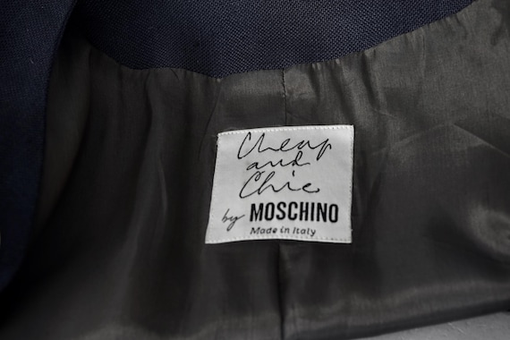Vintage MOSCHINO CHEAP and CHIC Compass Buttons Dark Blue Novelty