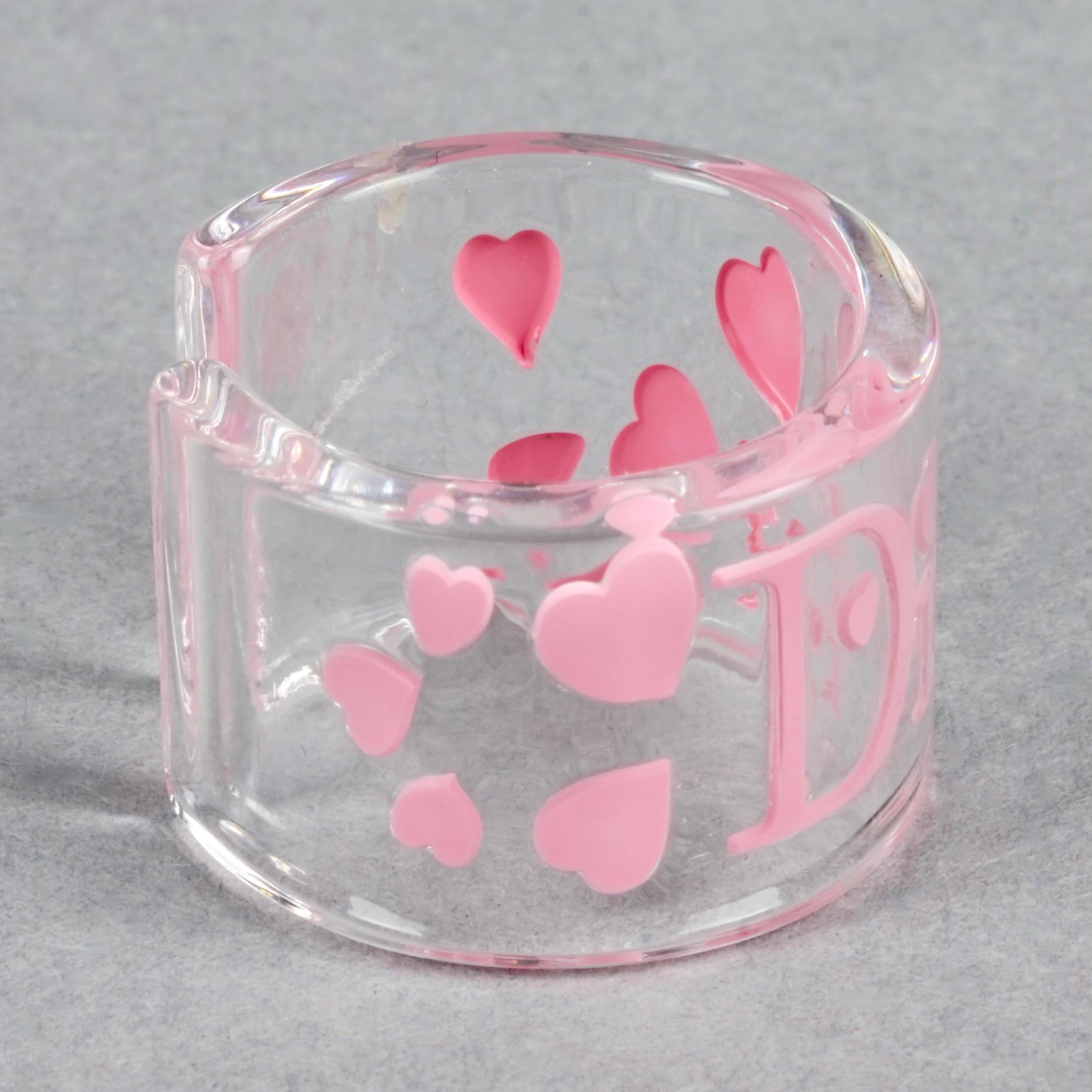 Vintage CHRISTIAN DIOR Pink Heart Lucite Ring - Etsy