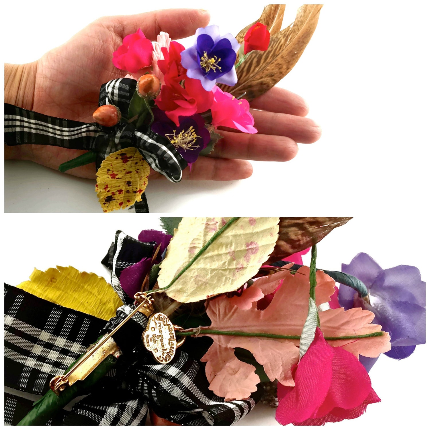 WorldpiweekShops - Saint Laurent flower bouquet brooch - Saint