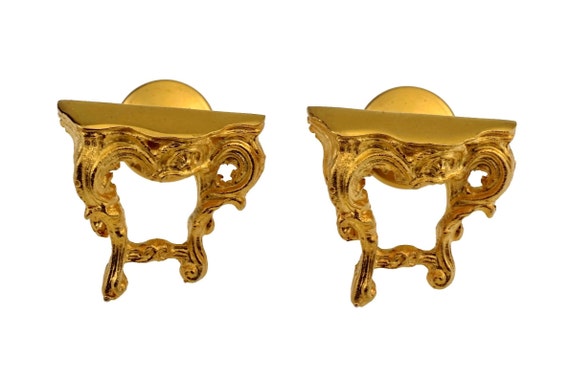 Vintage KARL LAGERFELD Baroque Table Cuff Links