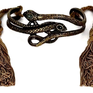 Vintage VALENTINO GARAVANI Runway Snake Tassel Choker Necklace image 2