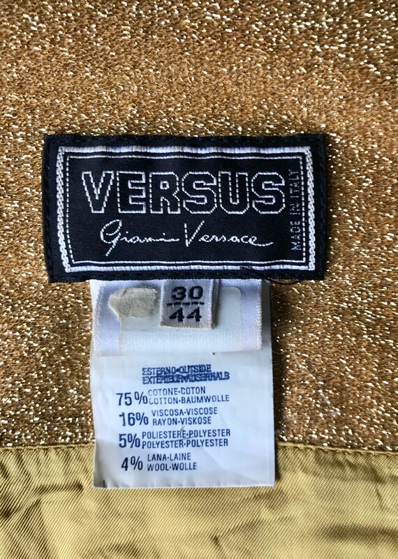 Gianni Vincent Jewellers Christmas Card 2022 Vintage Gianni Versace Versus Asymmetric Shoulder Lurex Gold | Etsy Ireland