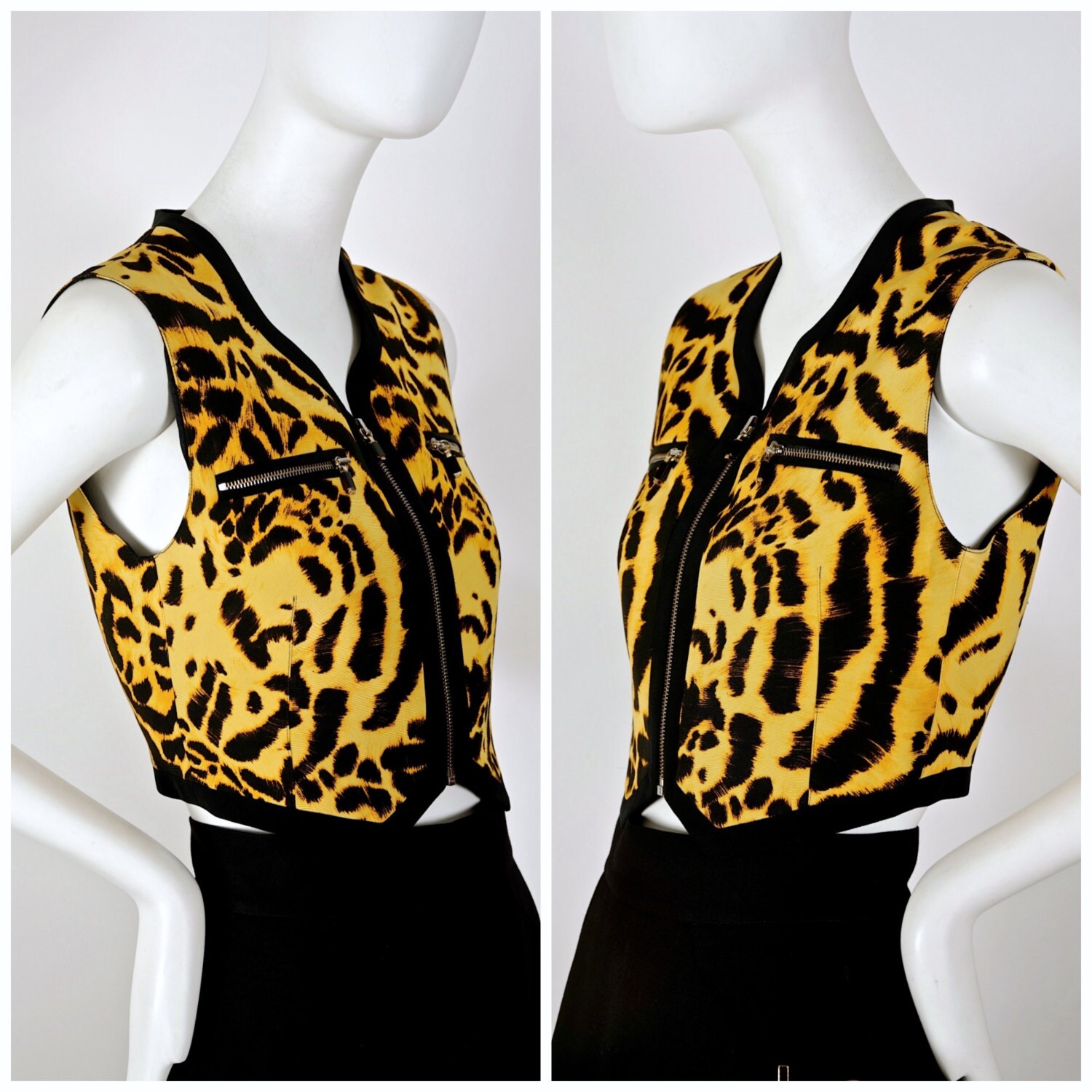 Vintage 1992 GIANNI VERSACE COUTURE Iconic Leopard Print