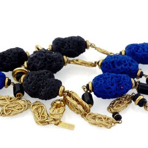 Vintage Balenciaga Lava Rock Necklace