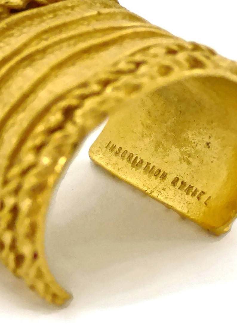 Vintage SONIA RYKIEL Textured Rope Pattern Bracelet Cuff