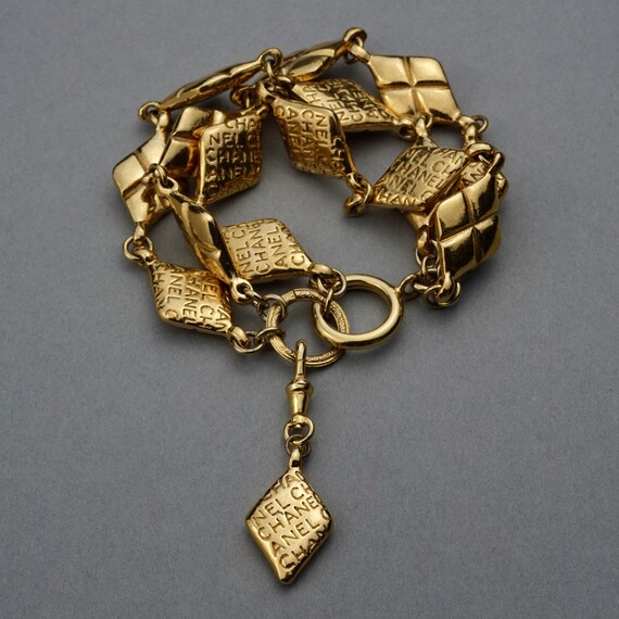 Vintage CHANEL Tiered Logo Bracelet