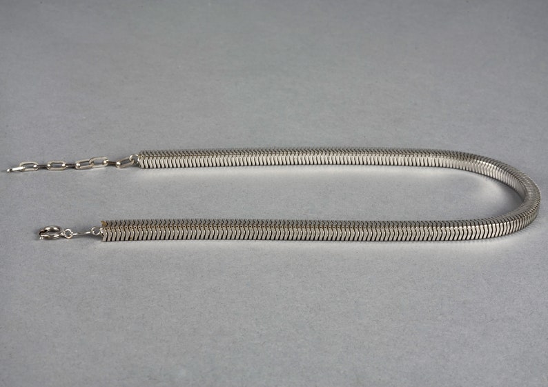 Vintage 1973 Christian Dior silverhalsband med ormkedja från 1973 bild 6