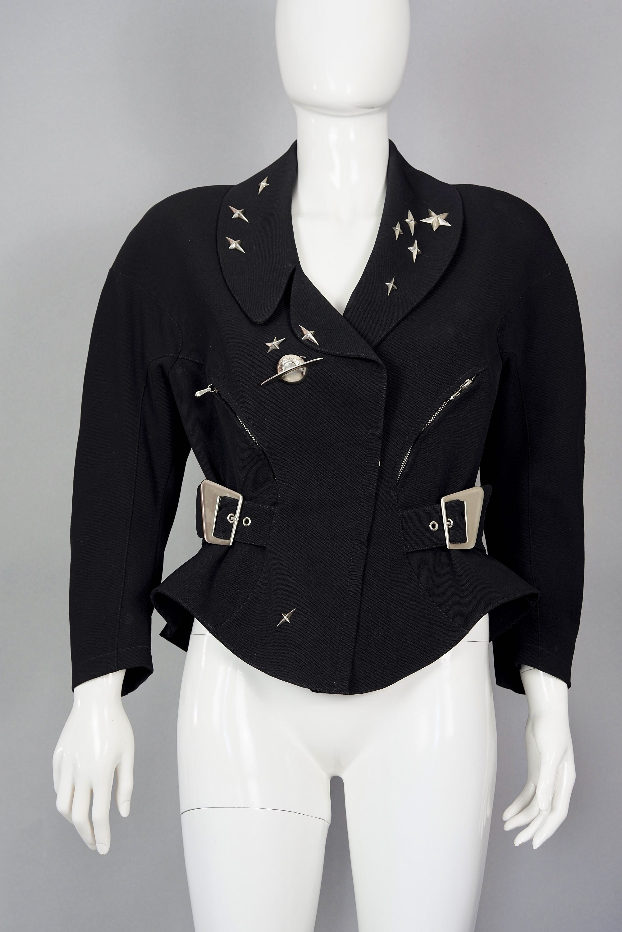 Vintage Iconic THIERRY MUGLER PARIS Planet Stars Metal Vintage Iconic THIERRY MUGLER PARIS Planet Stars Metal