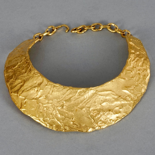 vintage BICHE DE BERE Wide Textured Collar Choker Collier