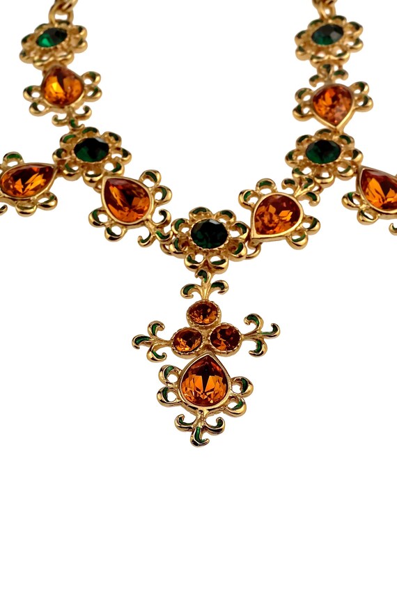 Vintage YVES SAINT LAURENT Ysl Arabesque Jewelled… - image 3