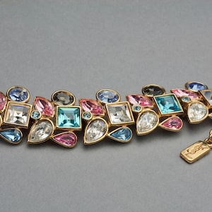 Vintage YVES SAINT LAURENT Robert Goossens Multi Jeweled Runway Necklace image 6