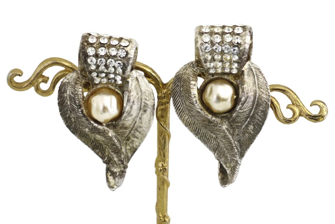 Boucles D’oreilles Vintage Claire Deve – énormes, Style Années 70/80 – Occasion