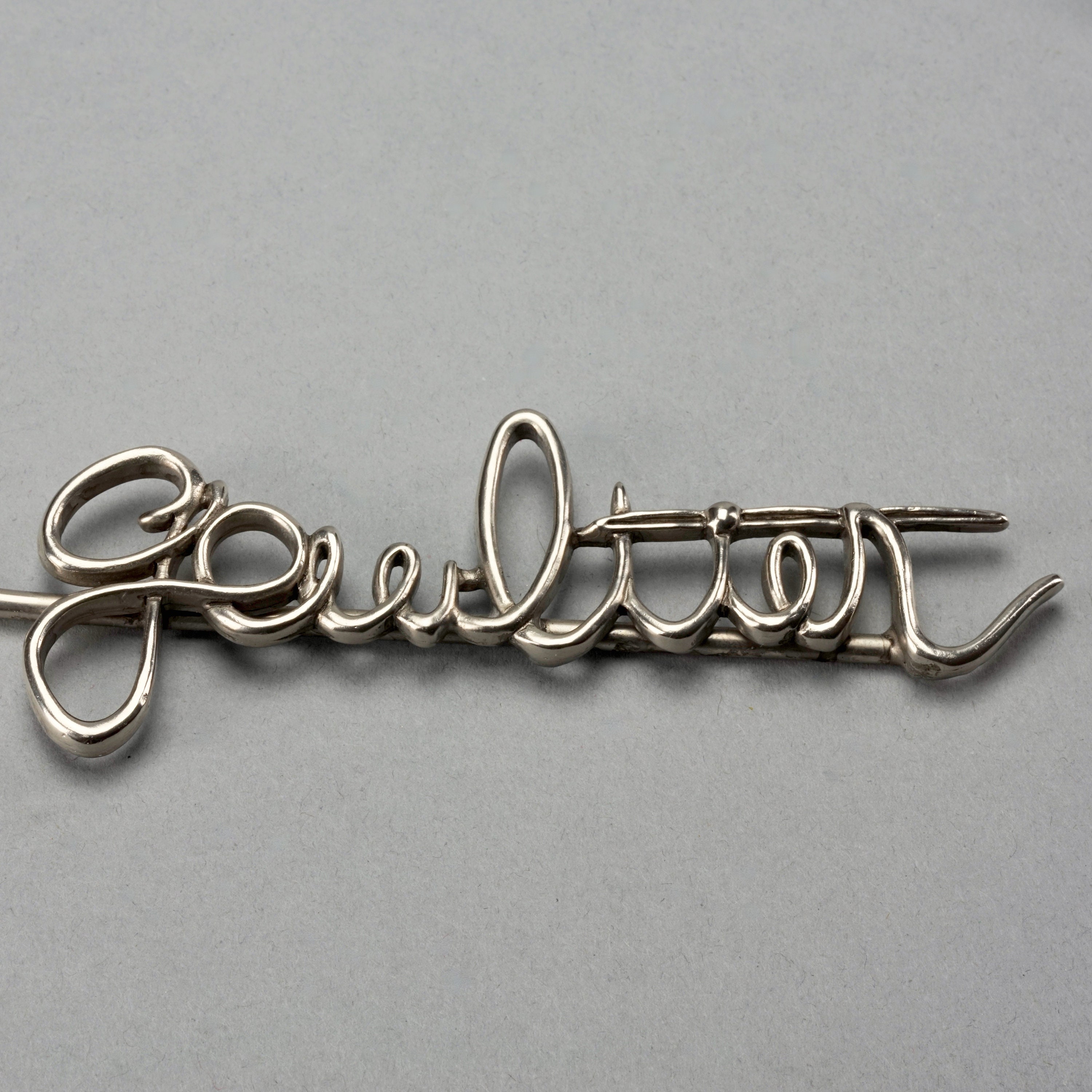Vintage JEAN PAUL GAULTIER Signature Cursive Choker Necklace Vintage JEAN PAUL GAULTIER Signature Cursive Choker Necklace