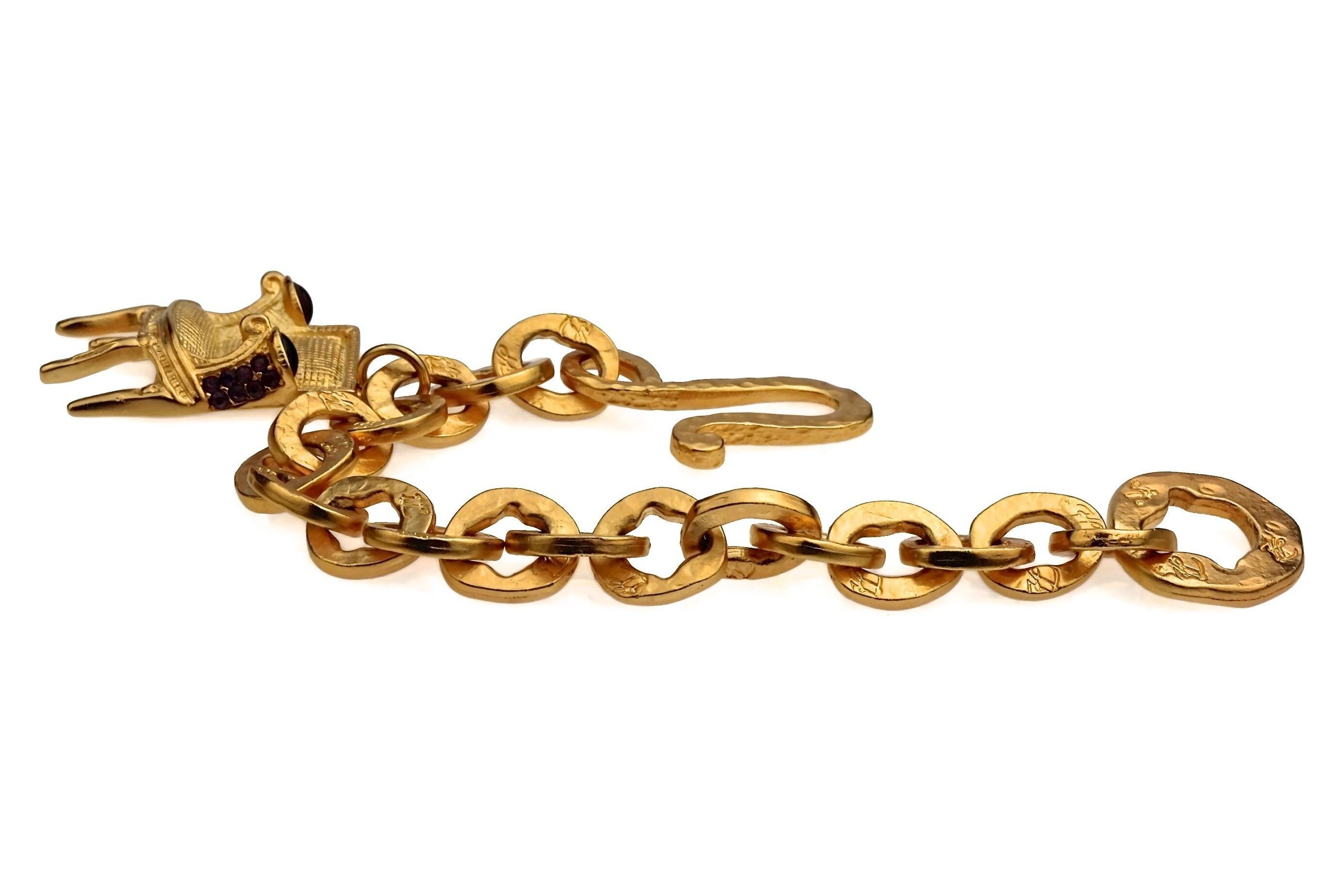 Vintage Karl Lagerfeld Louis XVI chain bracelet - Ruby Lane