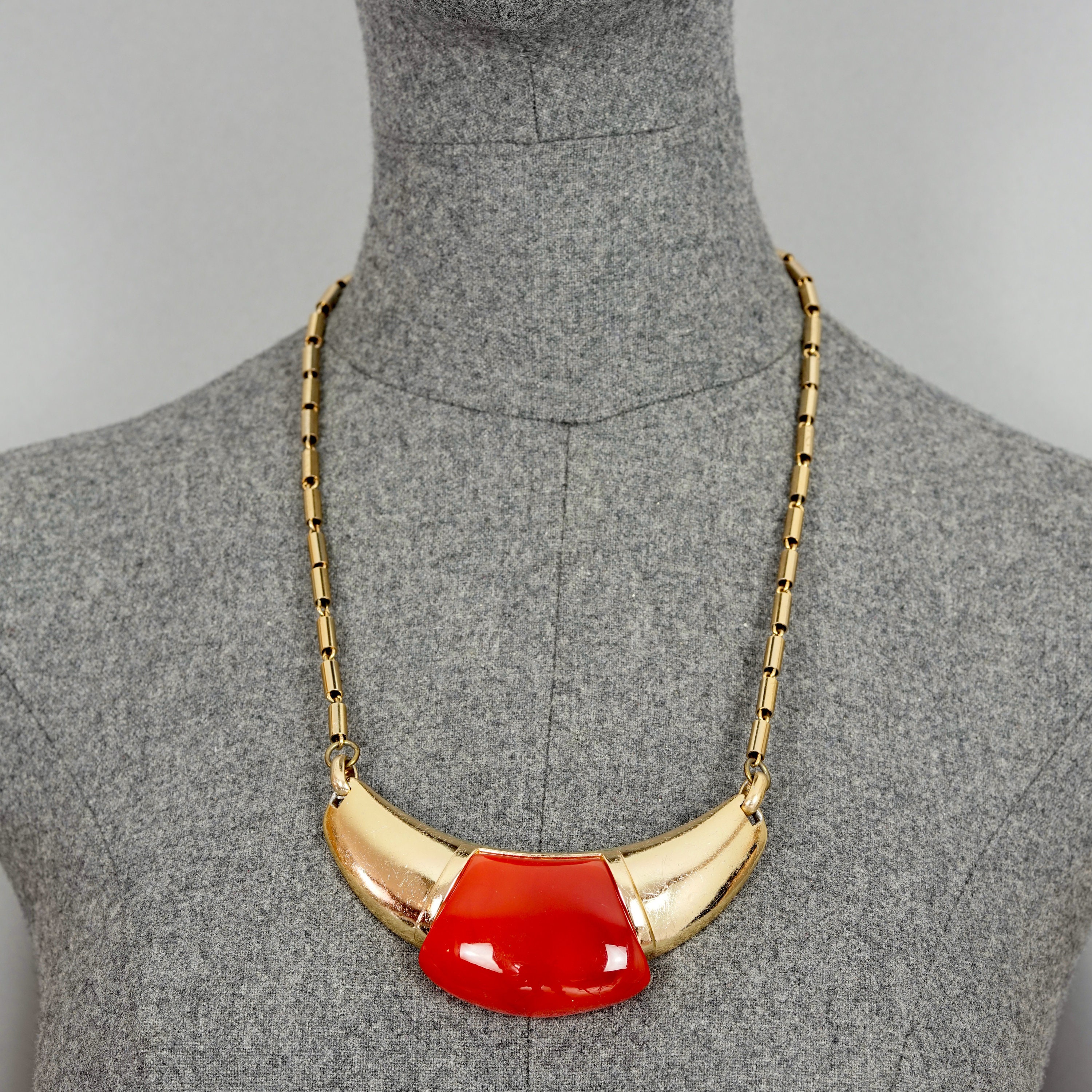 Vintage 1970s LANVIN Paris Modernist Lucite Necklace - Etsy