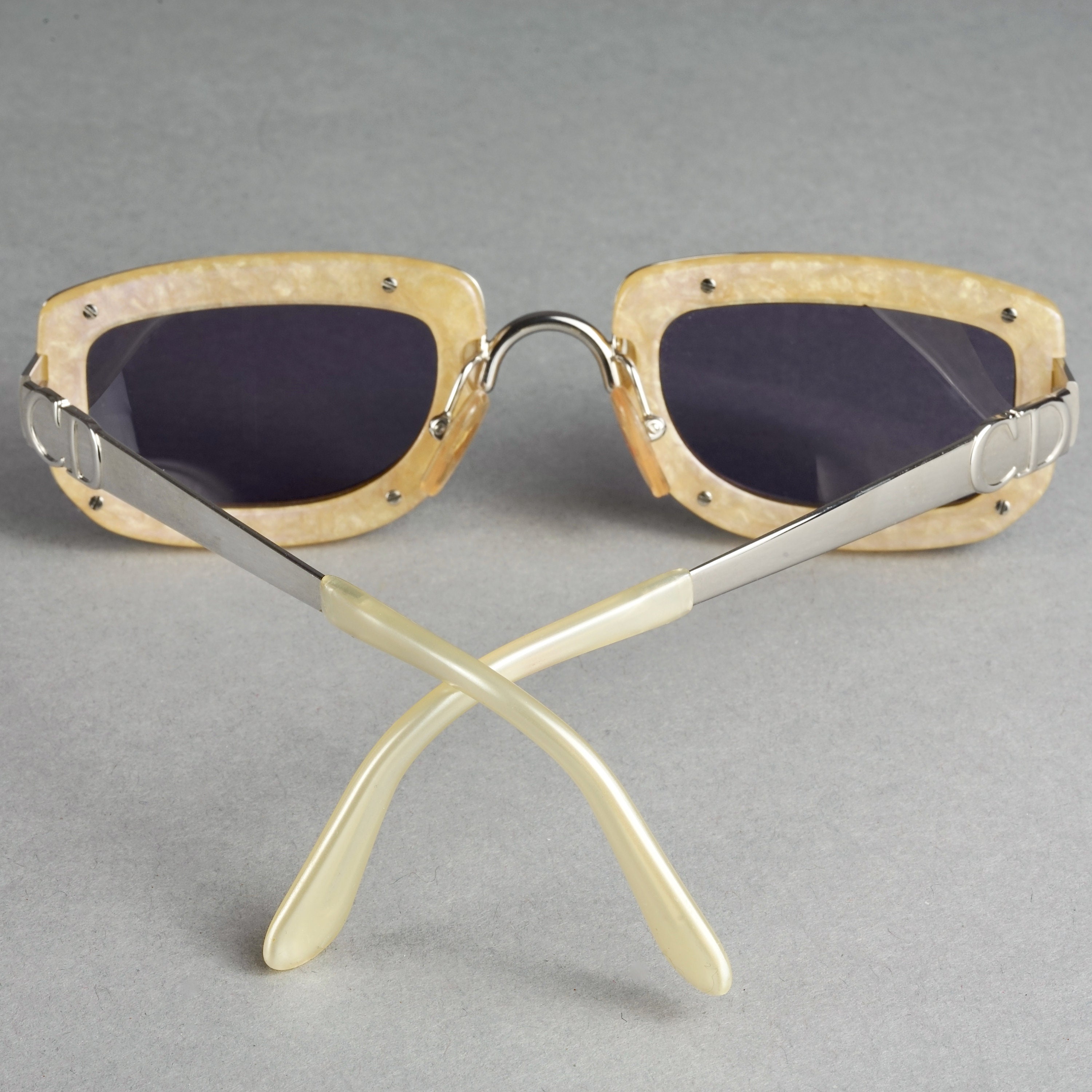 Vintage 1995 CHRISTIAN DIOR Silver Chrome Futuristic Sunglasses - Etsy