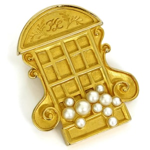 Vintage KARL LAGERFELD French Window Brooch