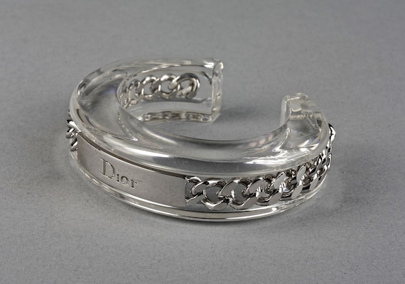 Vintage CHRISTIAN DIOR Chain Lucite Cuff Bracelet Etsy Canada