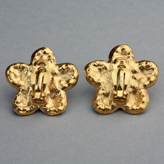 Vintage YVES SAINT LAURENT Ysl Flower Rhinestone … - image 9