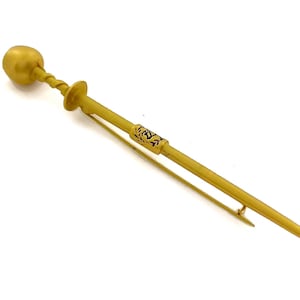 Vintage KARL LAGERFELD Golden Sceptre Chalice Long Brooch