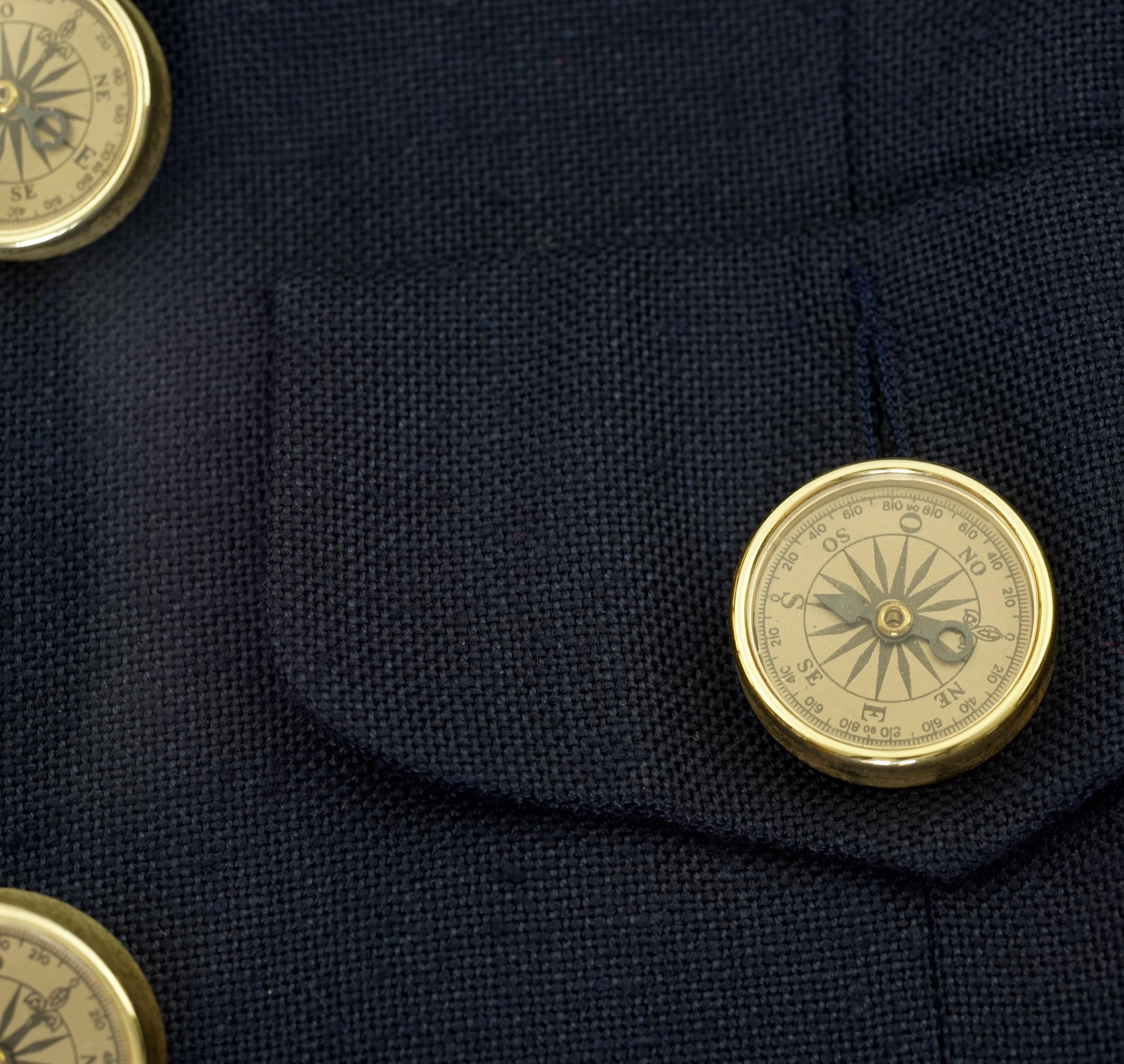 Vintage MOSCHINO CHEAP and CHIC Compass Buttons Dark Blue Novelty ...