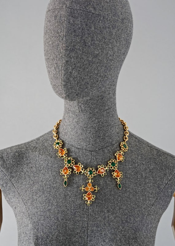 Vintage YVES SAINT LAURENT Ysl Arabesque Jewelled… - image 8