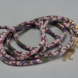 Vintage 1960s EMILIO PUCCI Silk Logo Tassel Belt