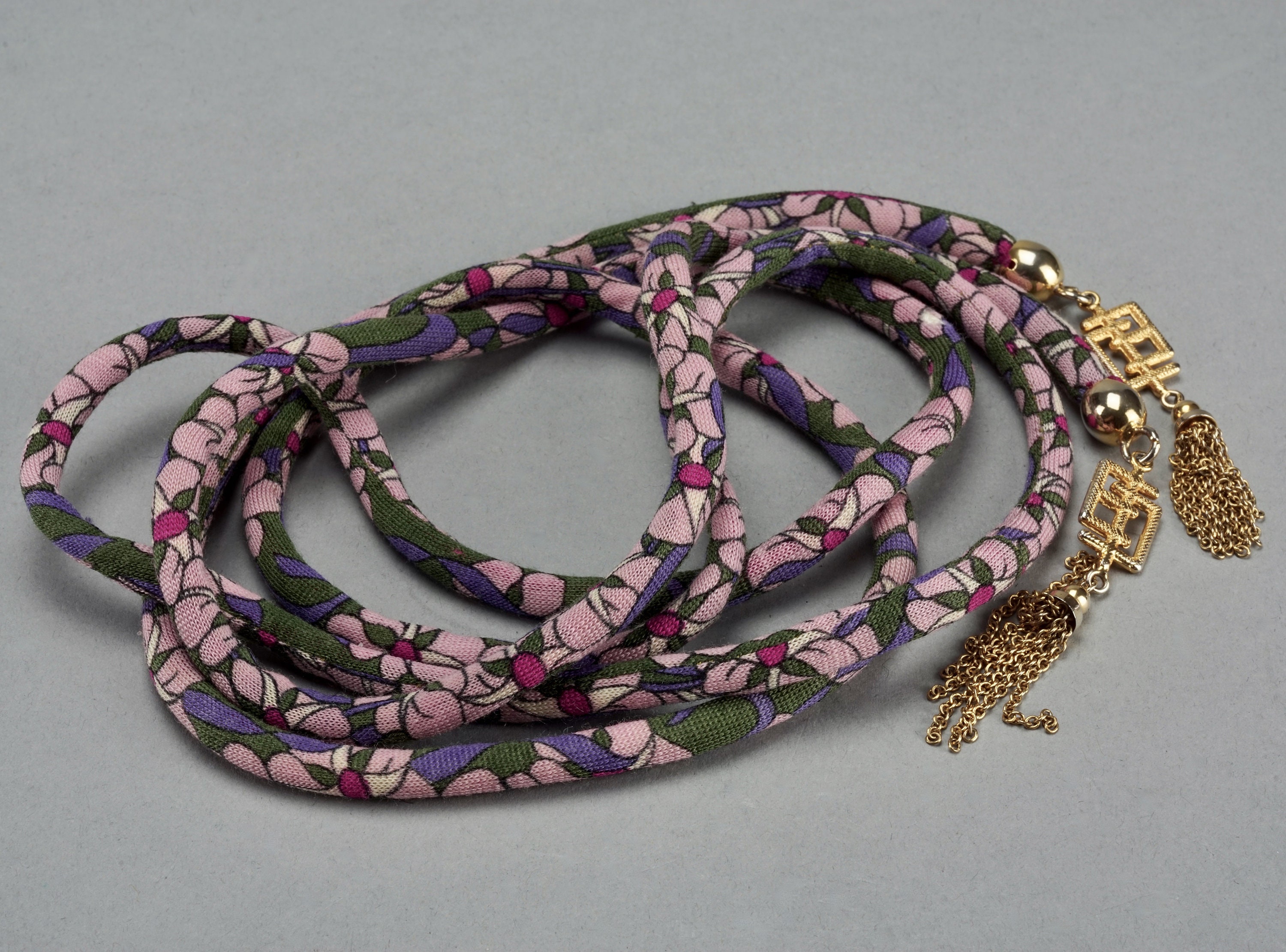 Vintage 1960s EMILIO PUCCI Silk Logo Tassel Belt - Etsy