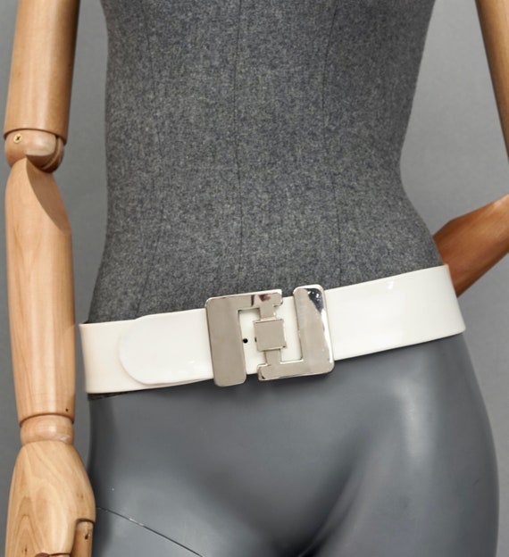 Pierre Cardin skinny white leather belt Buy White Female Belt Genuine Leather Thin 3/4 Inch  main image 3