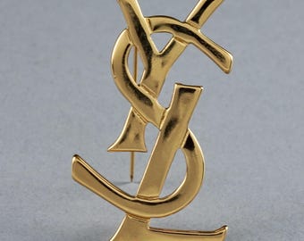 イヴ・サンローラン ヴィンテージ イニシャル オーバー ハート