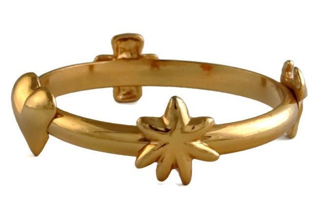 Vintage CHRISTIAN LACROIX Iconic Logo Symbol Bangle Bracelet - Etsy