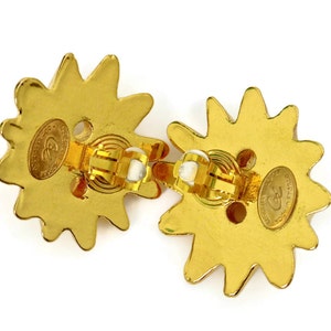 Vintage CHRISTIAN LACROIX Iconic Sun Face Earrings image 5