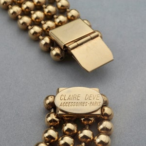 Vintage CLAIRE DEVE Square Charms Multi Layer Ball Chain Necklace image 10