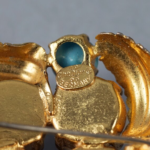 Vintage 1965 CHRISTIAN DIOR Glass Pearl and Turquoise