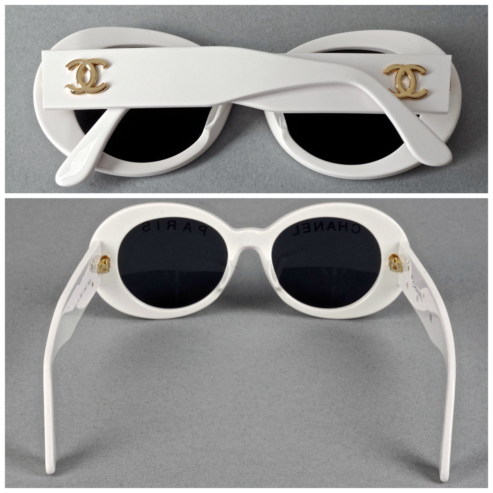 Vintage Chanel White Marble Rhinestone Sunglasses – Treasures of NYC