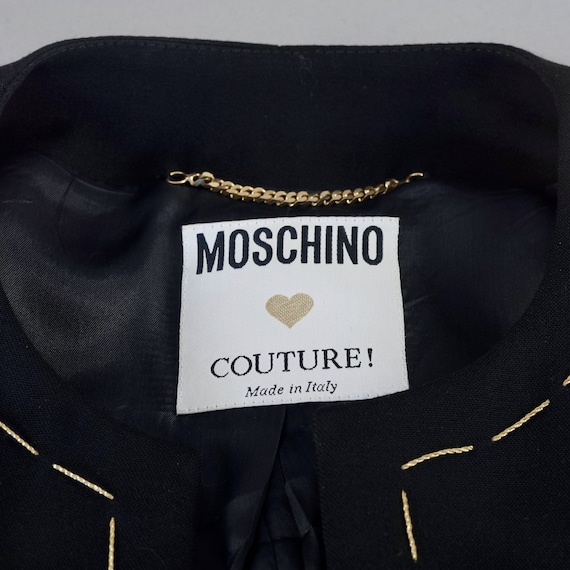 Vintage MOSCHINO COUTURE Massive Buttons Needle Hem Stitches Vintage MOSCHINO COUTURE Massive Buttons Needle Hem Stitches