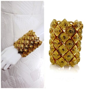 Vintage Massive Gianni Versace Iconic Medusa Wide Bracelet Cuff