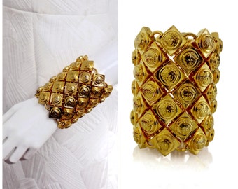 Brazalete ancho vintage con la icónica Medusa de Gianni Versace